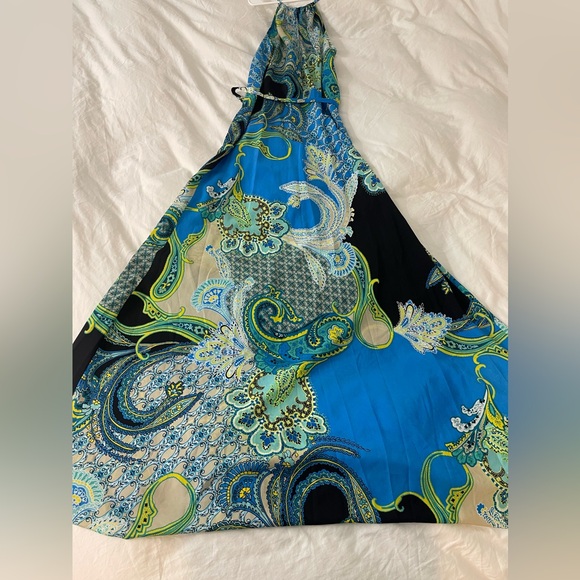 Amazing condition, beautiful long vacation dress with beads! size: L - Picture 2 of 11